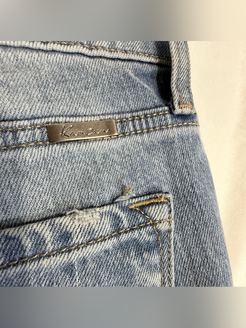 KanCan “Thalia” Mid Rise Distressed Straight Leg Jeans Size 5 - Picture 14 of 16